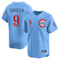 Arlishia C.Cubs #9 Miguel Amaya Player Light Blue Limited Home Stitched Jerseys