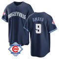 Arlishia C.Cubs #9 Miguel Amaya Player Navy 150th Anniversary City Connect Home Game Stitched Jerseys