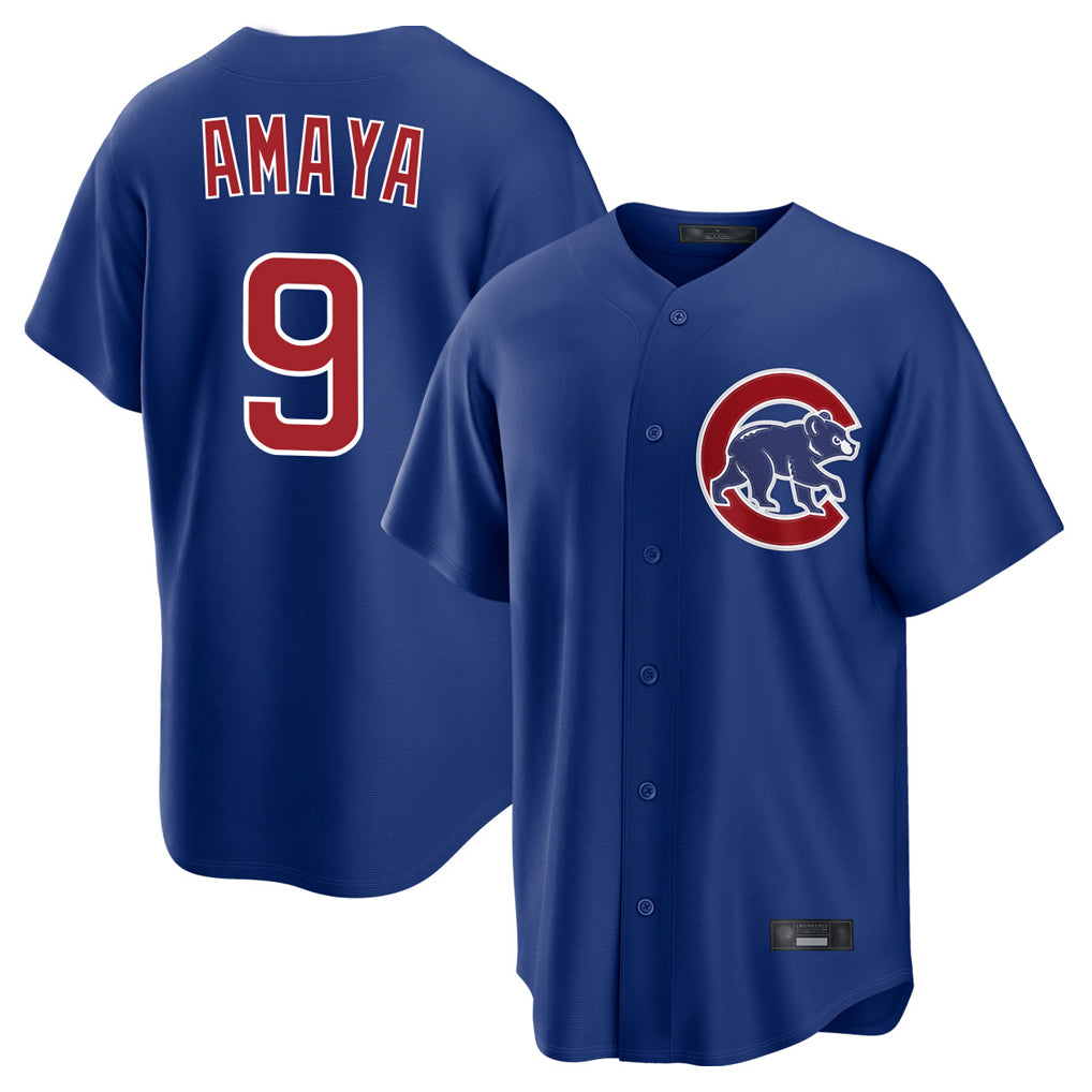 Arlishia C.Cubs #9 Miguel Amaya Player Royal Home Game Stitched Jerseys