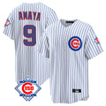 Arlishia C.Cubs #9 Miguel Amaya Player White 150th Anniversary Home Game Stitched Jerseys