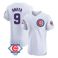 Arlishia C.Cubs #9 Miguel Amaya Player White 150th Anniversary Limited Elite Home Game Stitched Jerseys