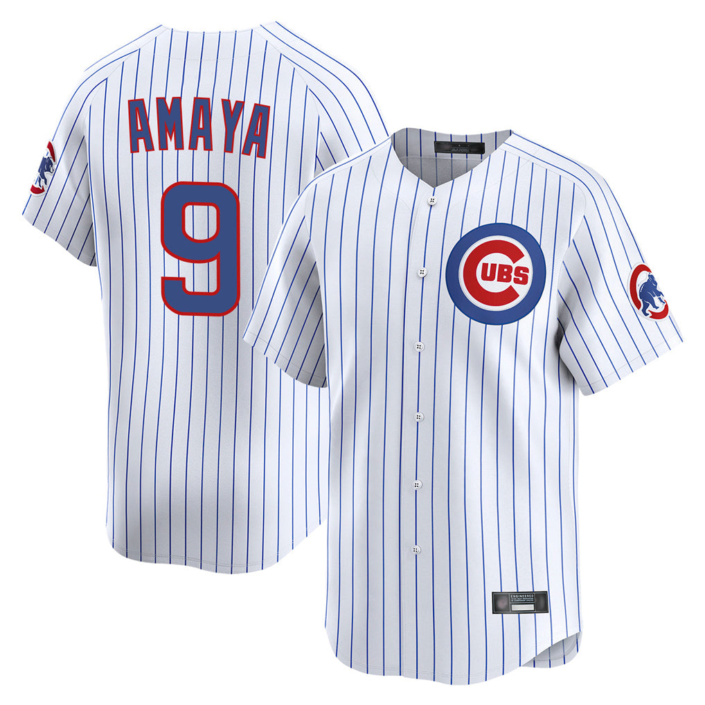 Arlishia C.Cubs #9 Miguel Amaya Player White Limited Home Game Stitched Jerseys