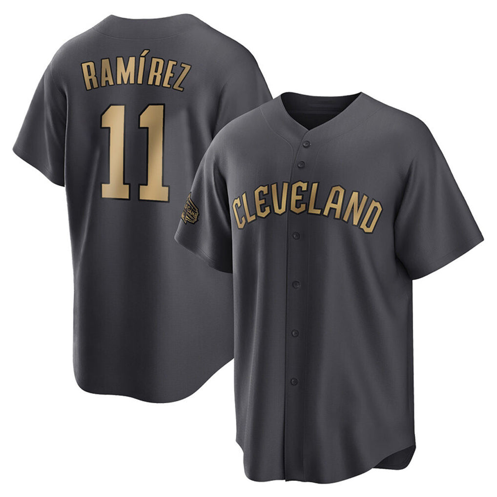 Arlishia C.Guardians #11 Jose Ramirez Player Charcoal All-Star Limited Home Stitched Jerseys