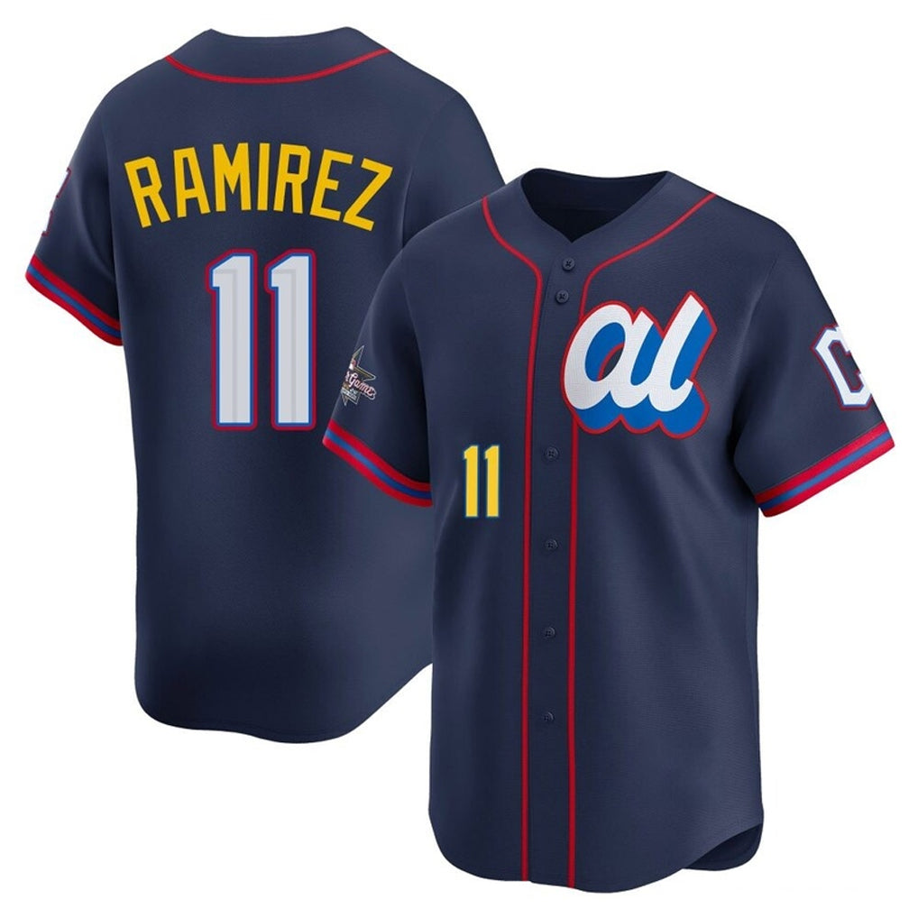 Arlishia C.Guardians #11 Jose Ramirez Player Navy American League All-Star Edition Limited Home Stitched Jerseys