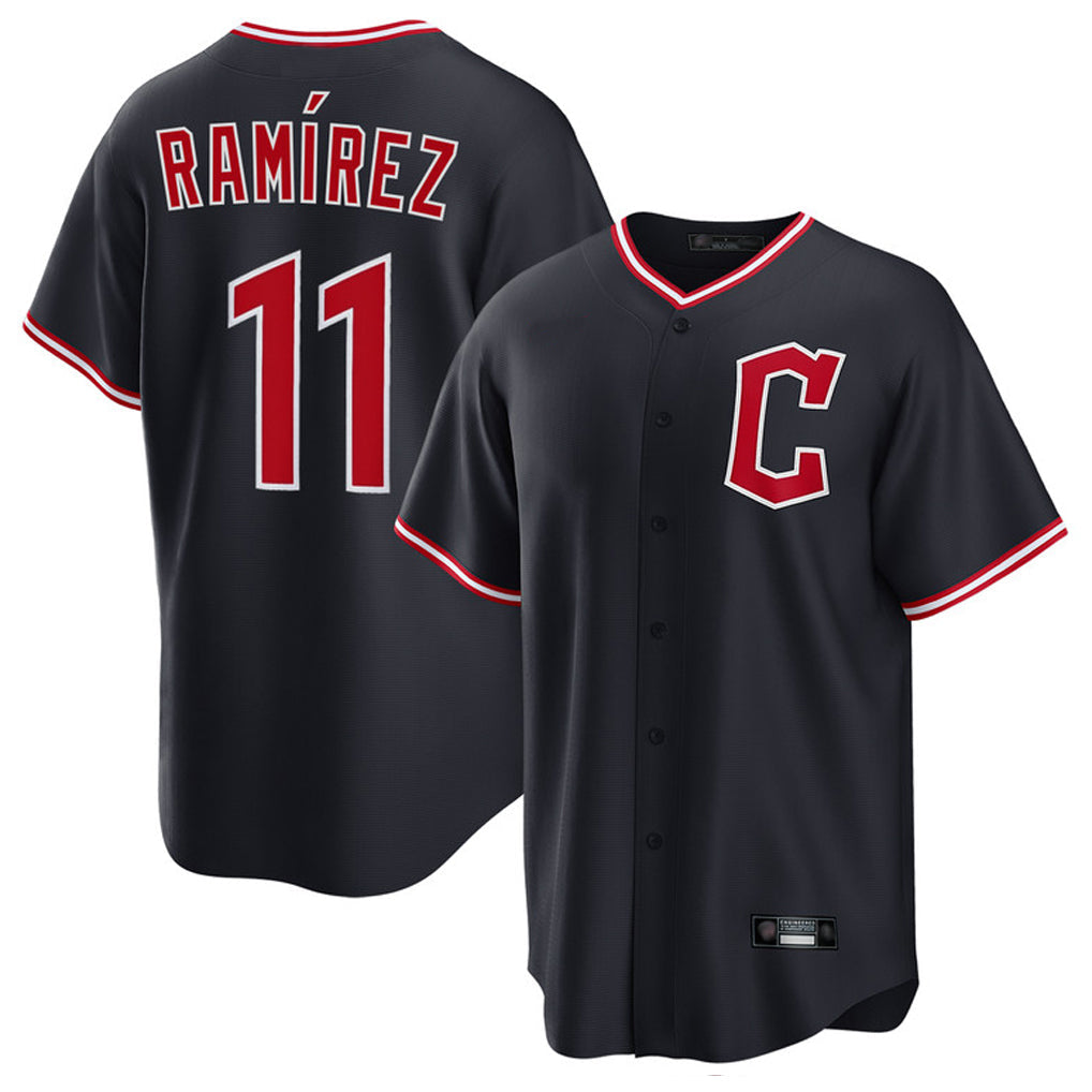 Arlishia C.Guardians #11 Jose Ramirez Player Navy Home Game Stitched Jerseys