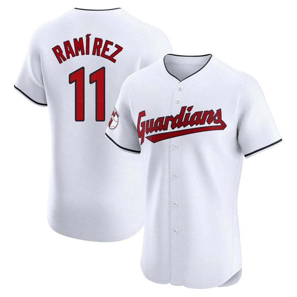 Arlishia C.Guardians #11 Jose Ramirez Player White Limited Elite Home Stitched Jerseys