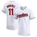 Arlishia C.Guardians #11 Jose Ramirez Player White Limited Elite Home Stitched Jerseys
