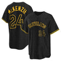 Arlishia C.Guardians #24 Triston McKenzie Player Black Snake Skin City Home Game Stitched Jerseys