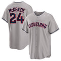 Arlishia C.Guardians #24 Triston McKenzie Player Gray Game Home Stitched Jerseys