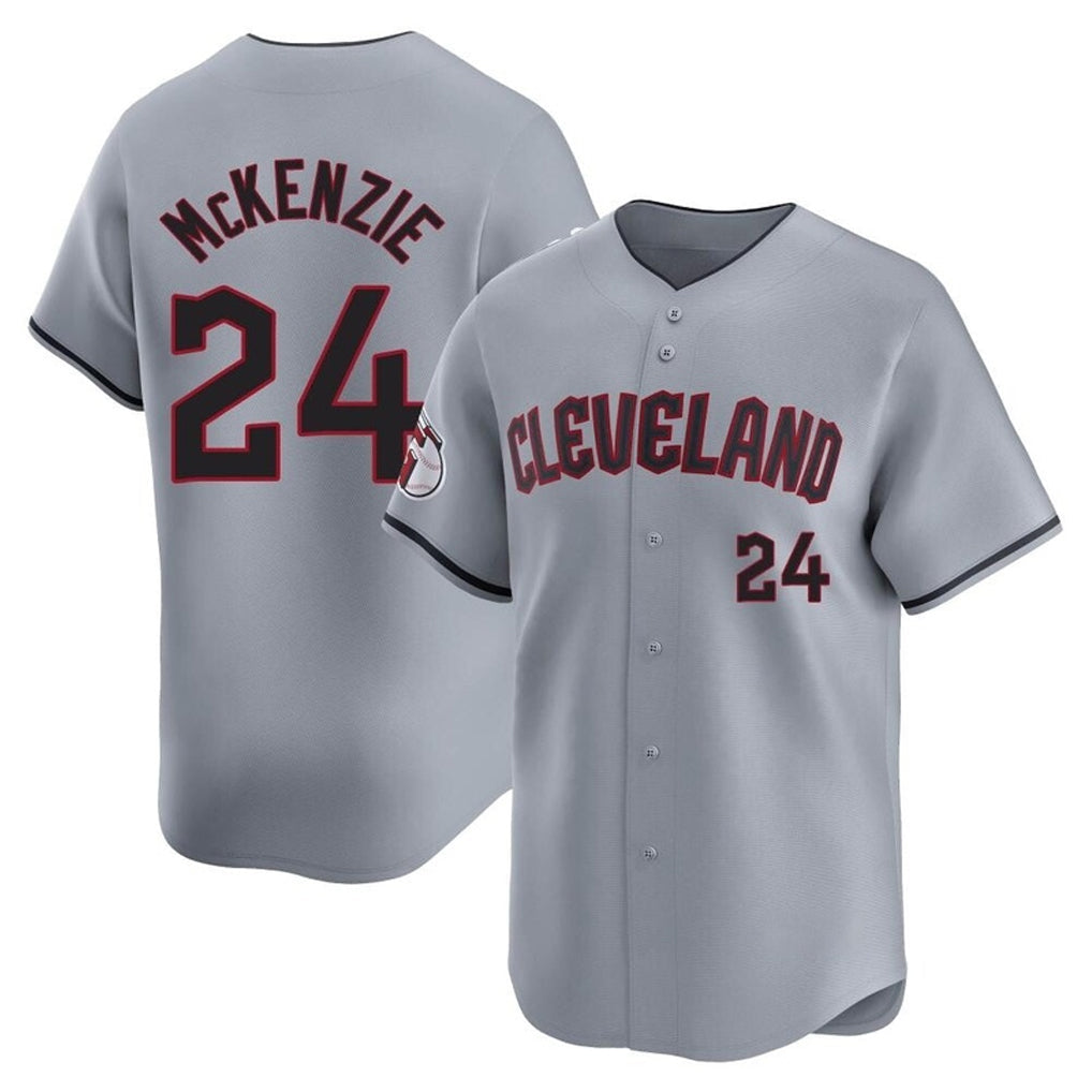 Arlishia C.Guardians #24 Triston McKenzie Player Gray Road Limited Home Stitched Jerseys