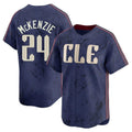 Arlishia C.Guardians #24 Triston McKenzie Player Navy City Connect Limited Home Stitched Jerseys