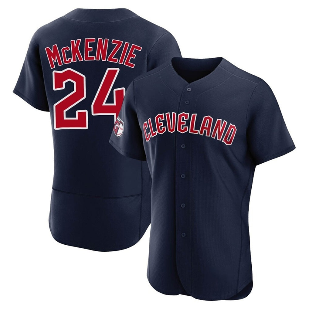 Arlishia C.Guardians #24 Triston McKenzie Player Navy Limited Elite Home Stitched Jerseys