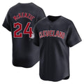 Arlishia C.Guardians #24 Triston McKenzie Player Navy Limited Home Game Stitched Jerseys