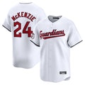 Arlishia C.Guardians #24 Triston McKenzie Player White Limited Home Stitched Jerseys