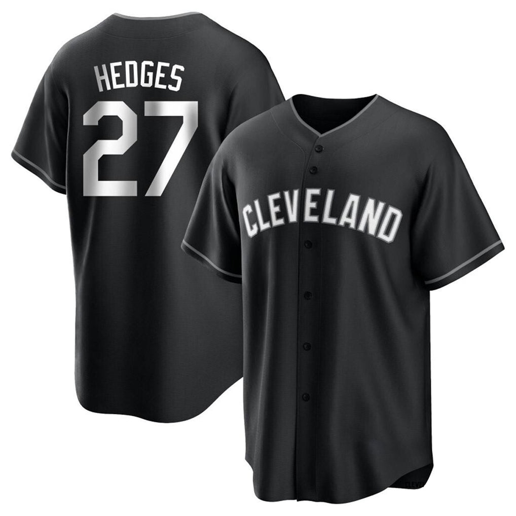 Arlishia C.Guardians #27 Austin Hedges Player Black Home Game Stitched Jerseys