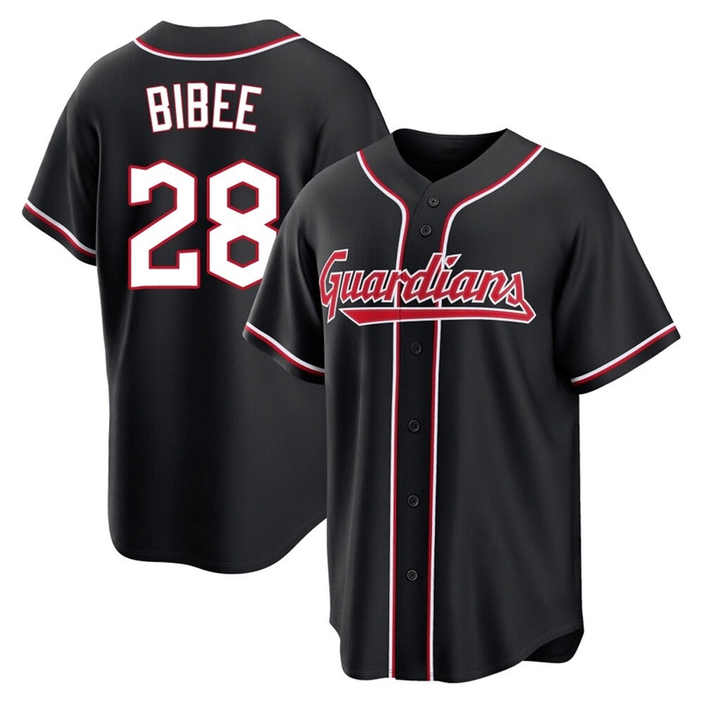 Arlishia C.Guardians #28 Tanner Bibee Player Black Fashion Out Home Game Stitched Jerseys