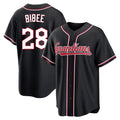 Arlishia C.Guardians #28 Tanner Bibee Player Black Fashion Out Home Game Stitched Jerseys