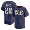 Arlishia C.Guardians #28 Tanner Bibee Player Navy City Connect Limited Home Stitched Jerseys