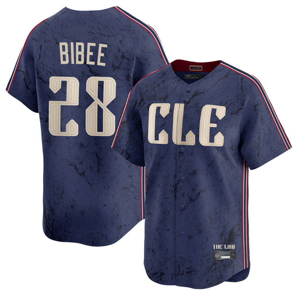 Arlishia C.Guardians #28 Tanner Bibee Player Navy City Connect Limited Home Stitched Jerseys