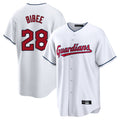 Arlishia C.Guardians #28 Tanner Bibee Player White Home Game Stitched Jerseys
