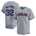 Arlishia C.Guardians #32 Gavin Williams Player Gray Road Limited Home Stitched Jerseys