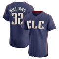 Arlishia C.Guardians #32 Gavin Williams Player Navy City Connect Limited Elite Home Stitched Jerseys