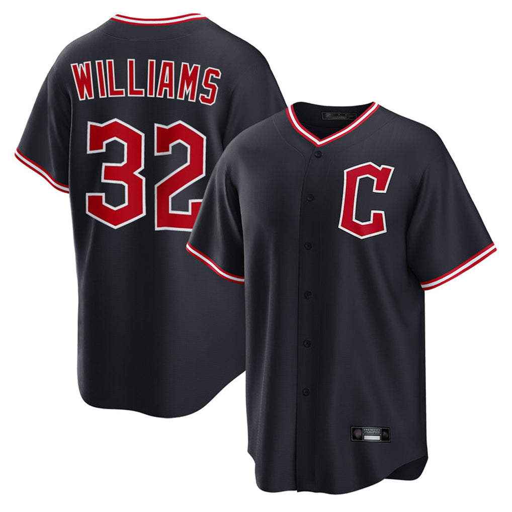 Arlishia C.Guardians #32 Gavin Williams Player Navy Home Game Stitched Jerseys