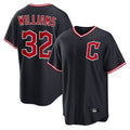 Arlishia C.Guardians #32 Gavin Williams Player Navy Home Game Stitched Jerseys