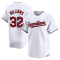 Arlishia C.Guardians #32 Gavin Williams Player White Limited Home Stitched Jerseys