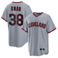 Arlishia C.Guardians #38 Steven Kwan Player Gray Home Game Stitched Jerseys