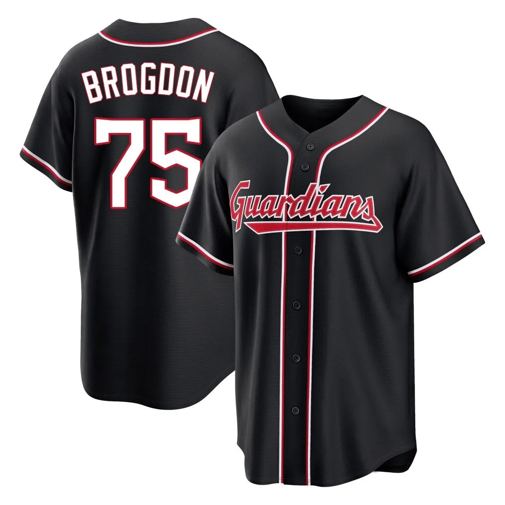 Arlishia C.Guardians #75 Connor Brogdon Player Black Fashion Out Home Game Stitched Jerseys