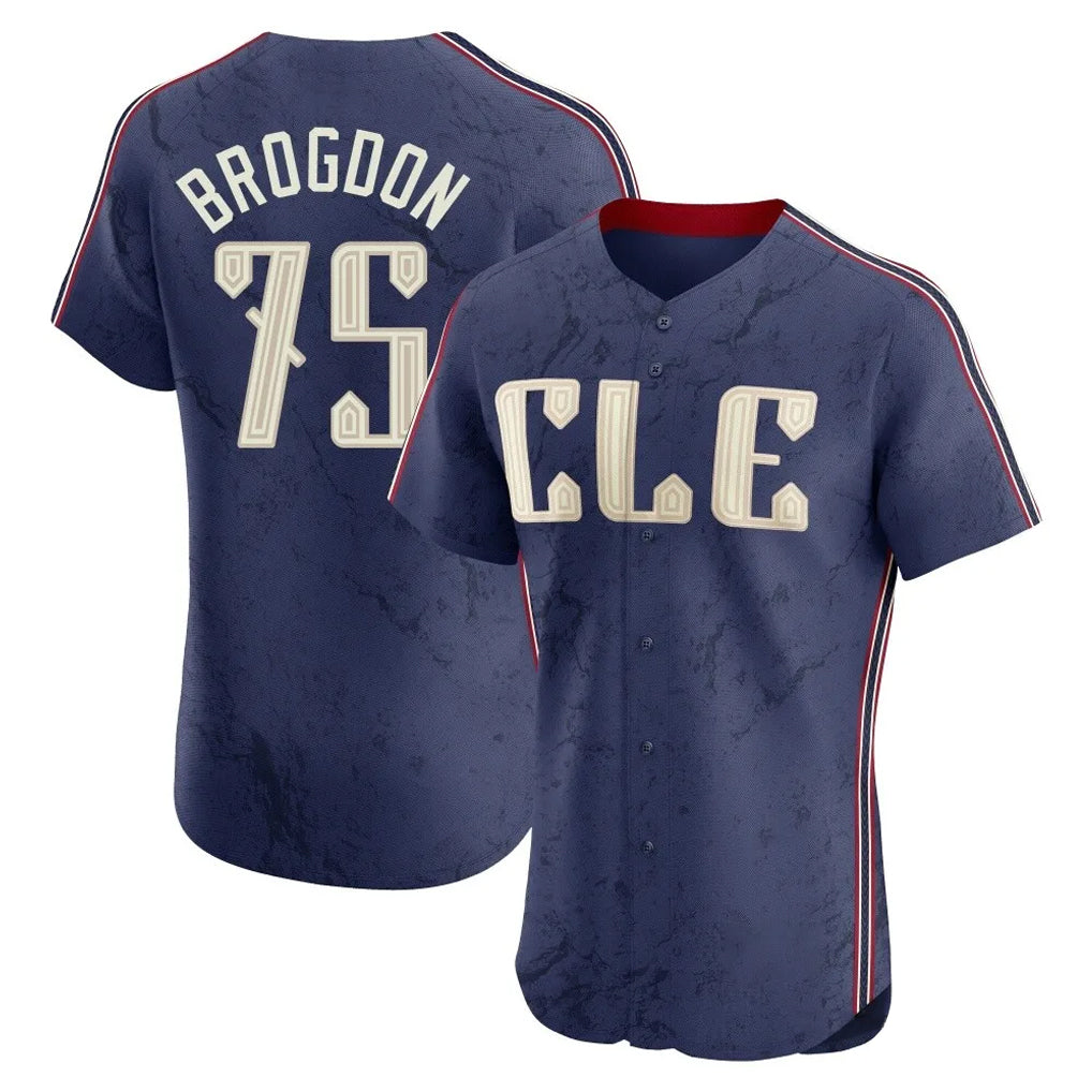 Arlishia C.Guardians #75 Connor Brogdon Player Navy City Connect Limited Elite Home Stitched Jerseys