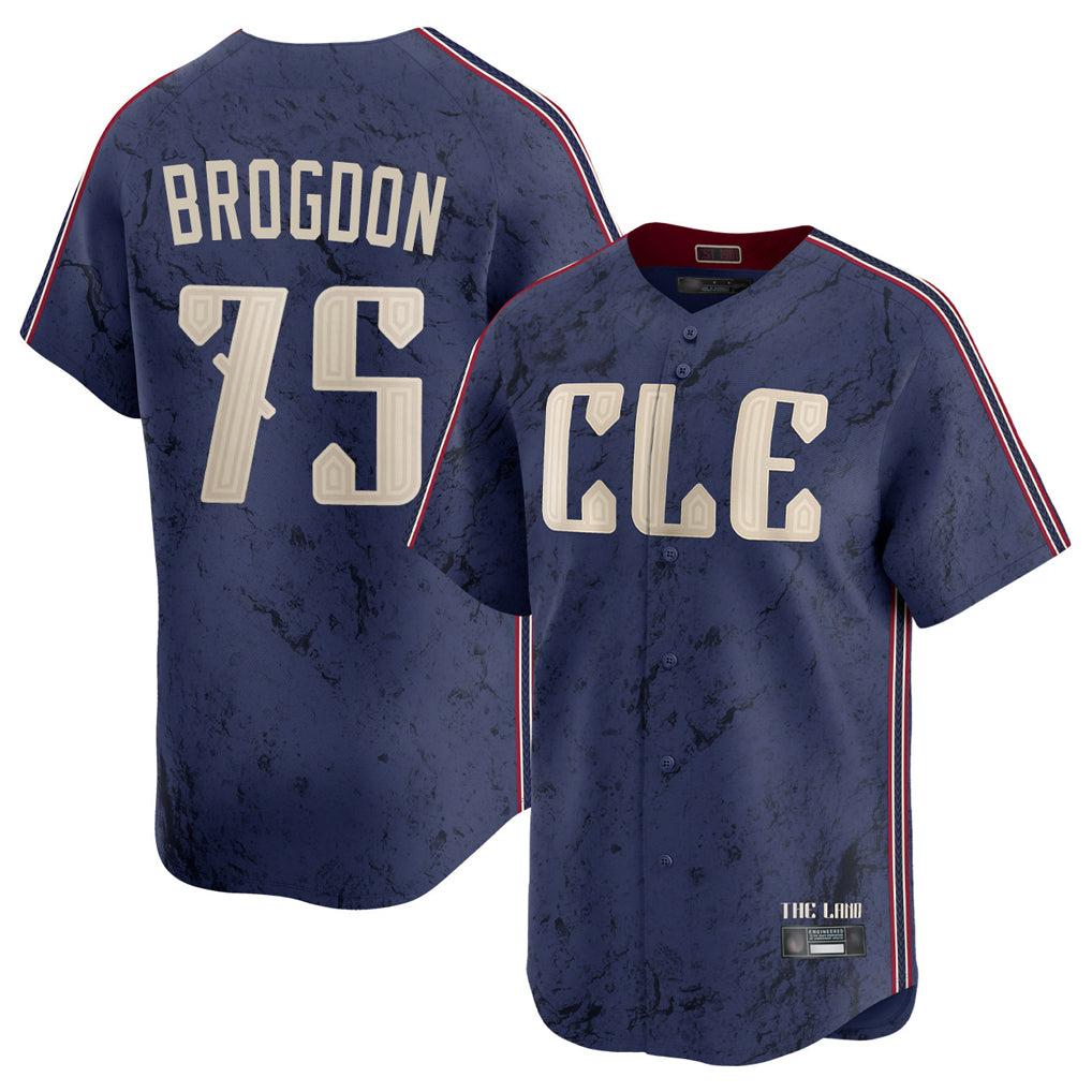 Arlishia C.Guardians #75 Connor Brogdon Player Navy City Connect Limited Home Stitched Jerseys