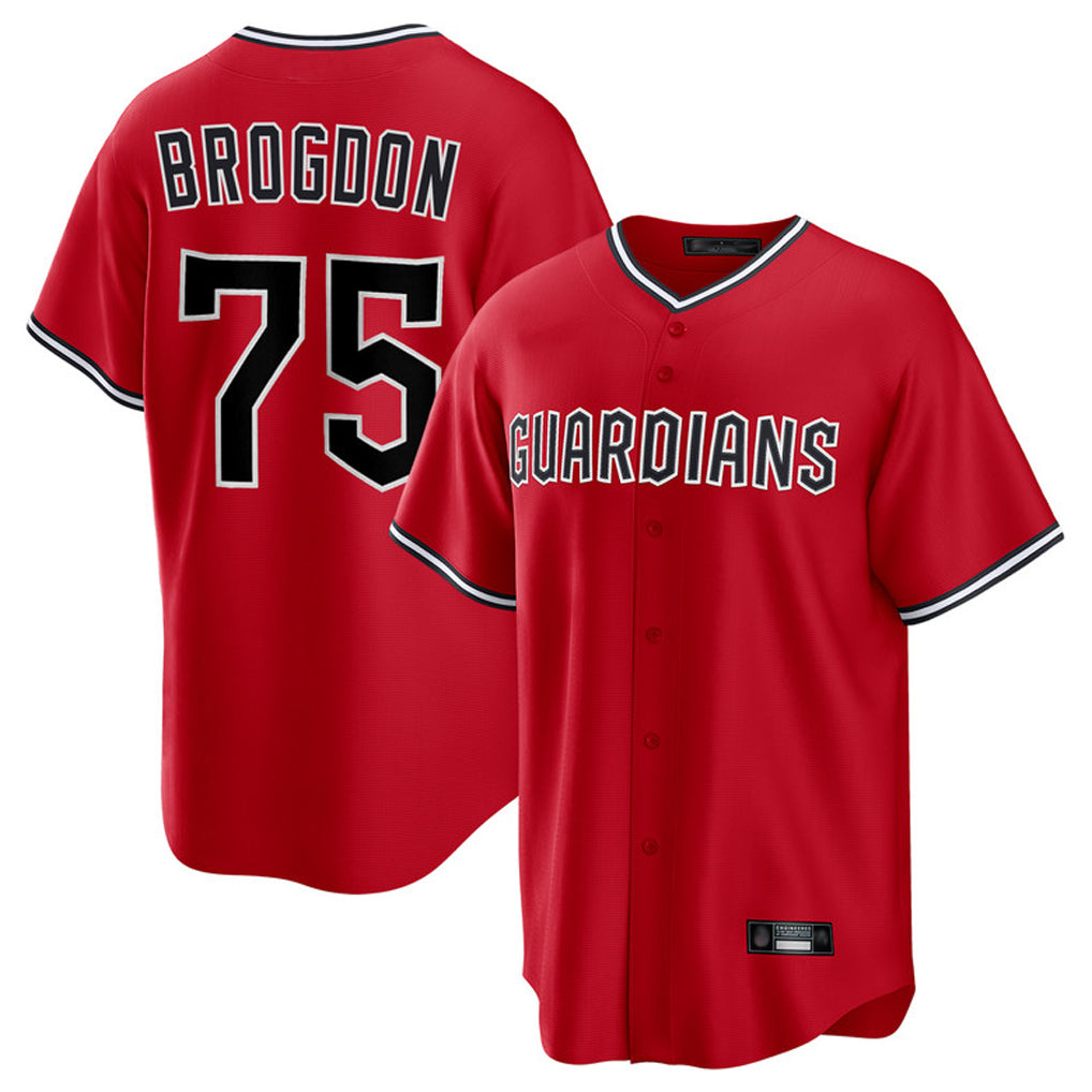 Arlishia C.Guardians #75 Connor Brogdon Player Red Home Game Stitched Jerseys