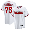 Arlishia C.Guardians #75 Connor Brogdon Player White Game Home Stitched Jerseys