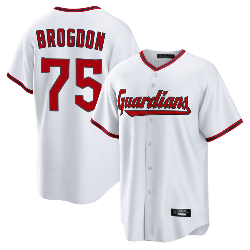 Arlishia C.Guardians #75 Connor Brogdon Player White Game Home Stitched Jerseys