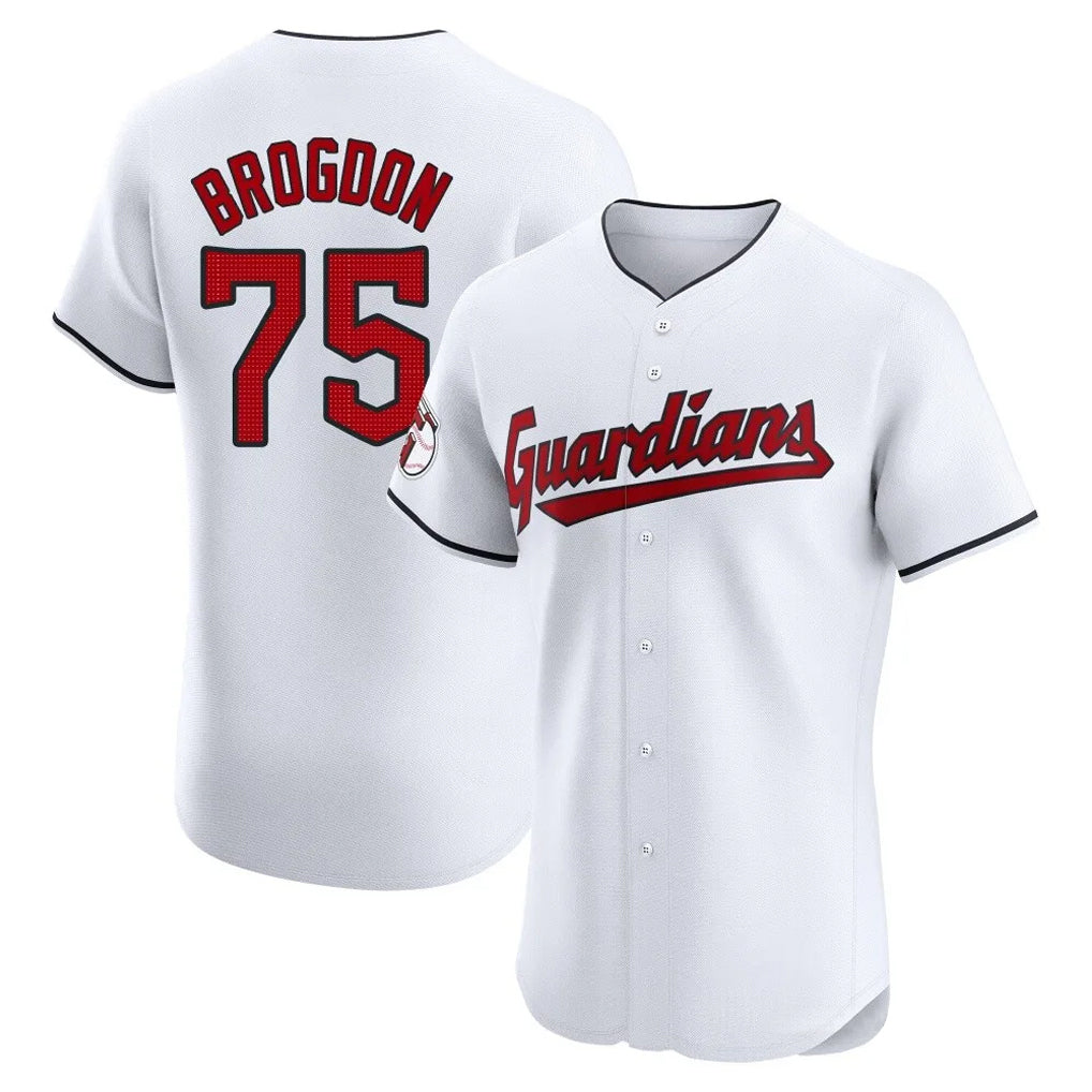 Arlishia C.Guardians #75 Connor Brogdon Player White Limited Elite Home Stitched Jerseys