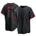 Arlishia C.Reds #11 Barry Larkin Player Black City Connect Home Game Stitched Jerseys