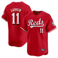 Arlishia C.Reds #11 Barry Larkin Player Red Home Limited Stitched Jerseys