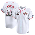Arlishia C.Reds #11 Barry Larkin Player White Speedway Classic Home Limited Stitched Jerseys