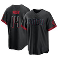 Arlishia C.Reds #14 Pete Rose Player Black City Connect Home Game Stitched Jerseys
