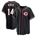 Arlishia C.Reds #14 Pete Rose Player Black Fashion Out Home Game Stitched Jerseys