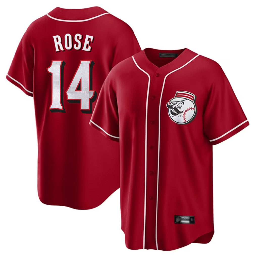 Arlishia C.Reds #14 Pete Rose Player Red Home Game Stitched Jerseys