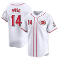 Arlishia C.Reds #14 Pete Rose Player White Home Limited Stitched Jerseys