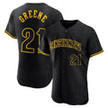 Arlishia C.Reds #21 Hunter Greene Player Black Snake Skin City Limited Elite Home Stitched Jerseys