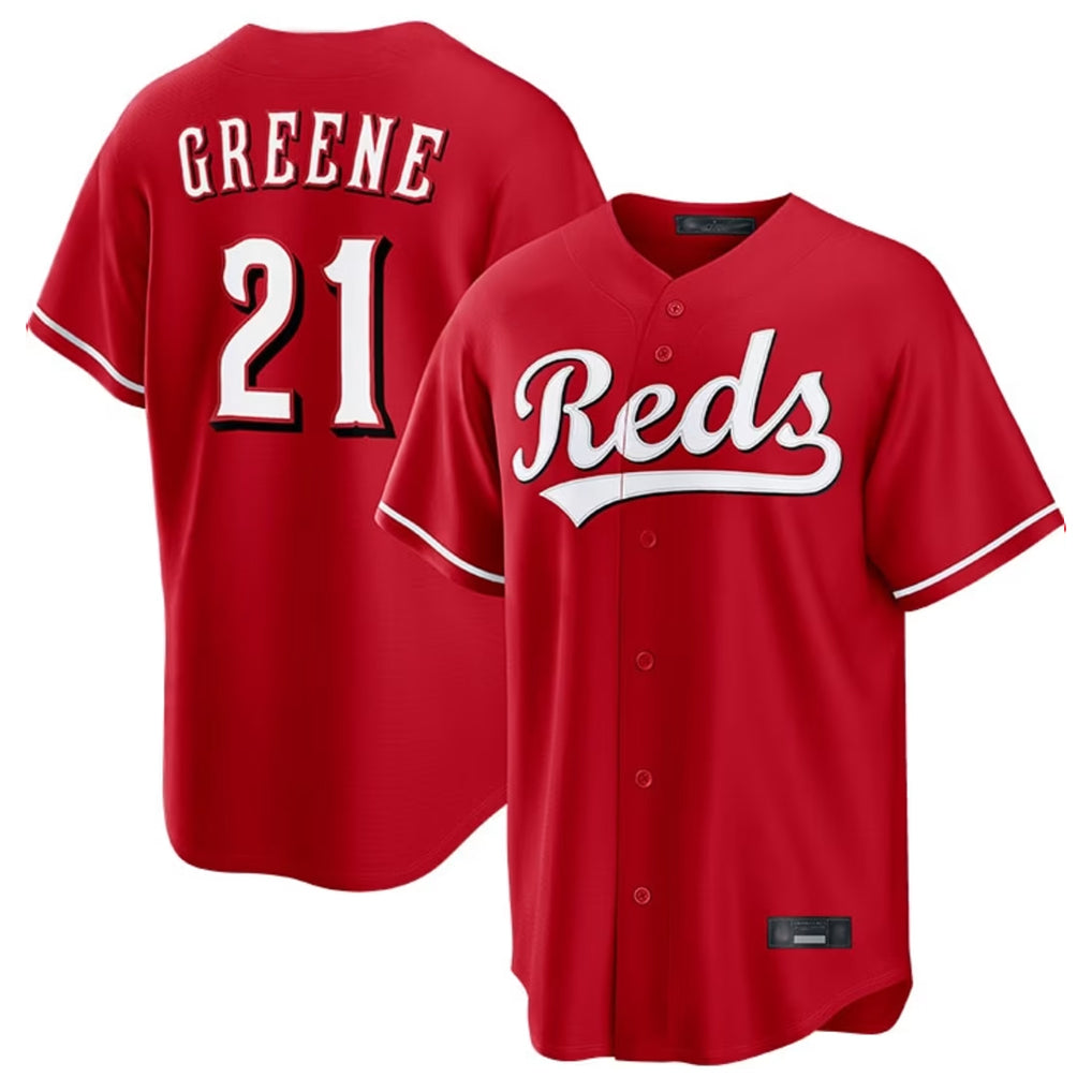 Arlishia C.Reds #21 Hunter Greene Player Red Home Game Stitched Jerseys