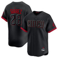 Arlishia C.Reds #28 Eugenio Su¨¢rez Player Black City Connect Home Limited Stitched Jerseys