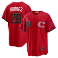 Arlishia C.Reds #28 Eugenio Su¨¢rez Player Red 2026 City Connect Home Game Stitched Jerseys