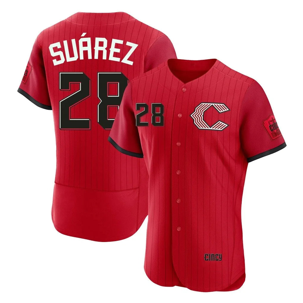 Arlishia C.Reds #28 Eugenio Su¨¢rez Player Red 2026 City Connect Limited Elite Home Stitched Jerseys