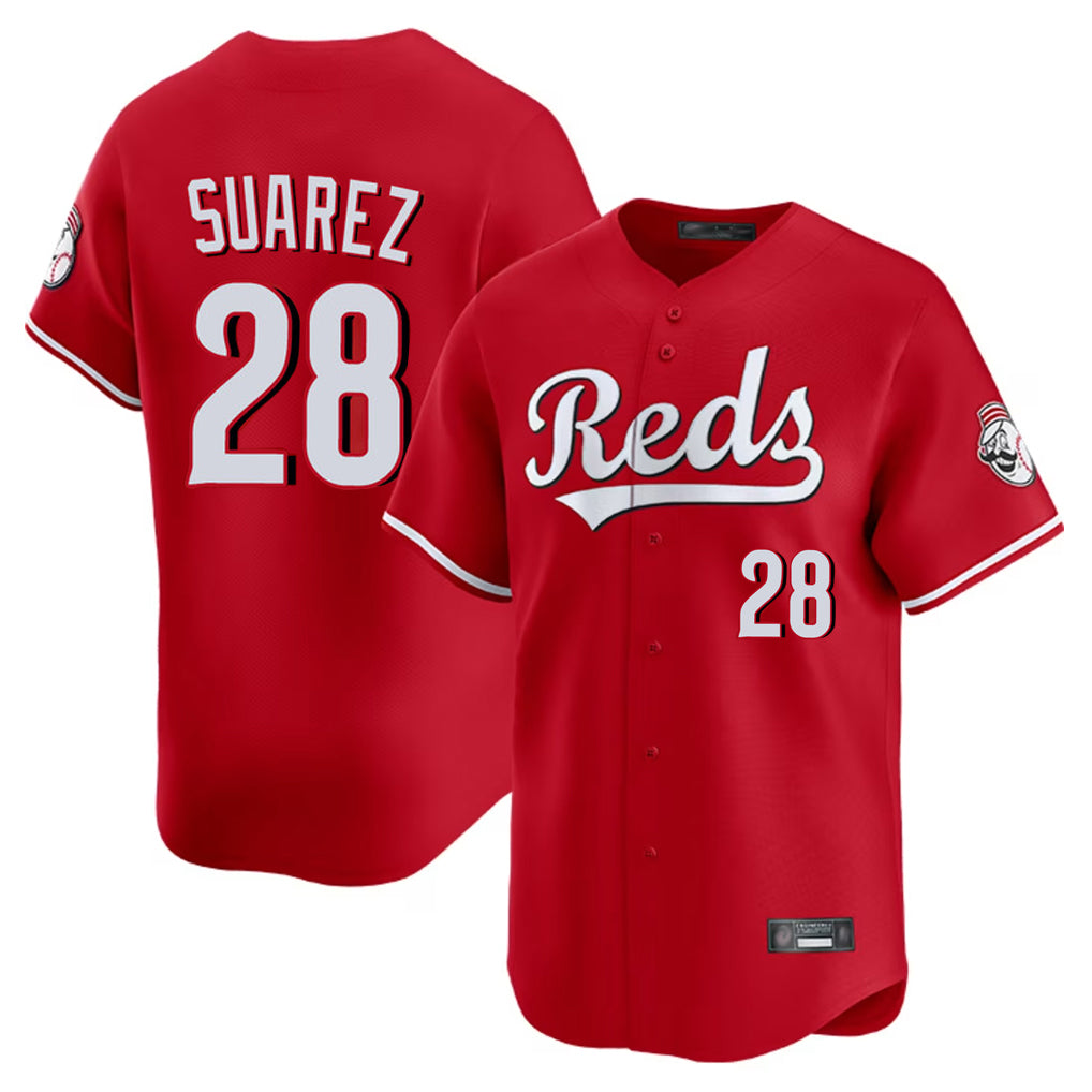 Arlishia C.Reds #28 Eugenio Su¨¢rez Player Red Home Limited Stitched Jerseys